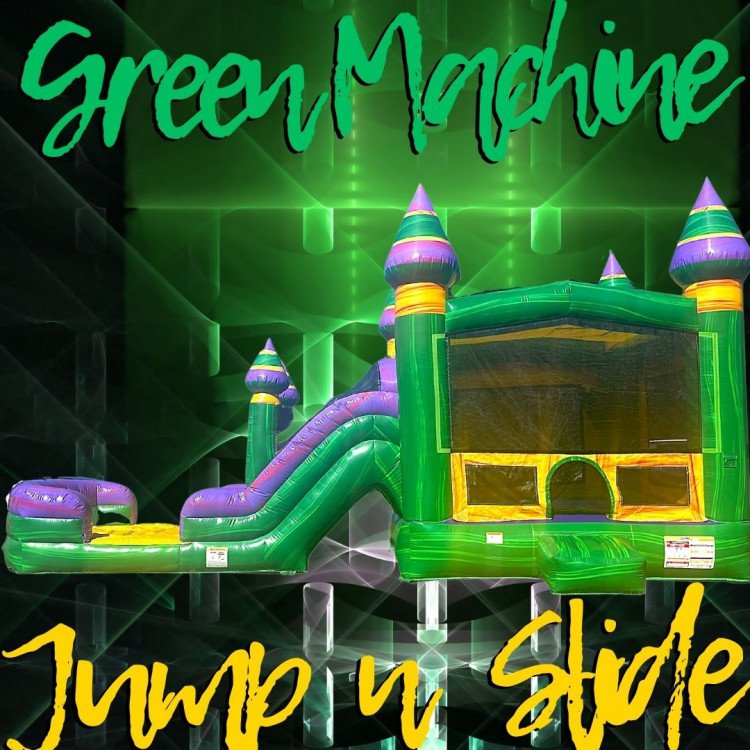 Green Machine Jump N Slide (Double Lane Slide)